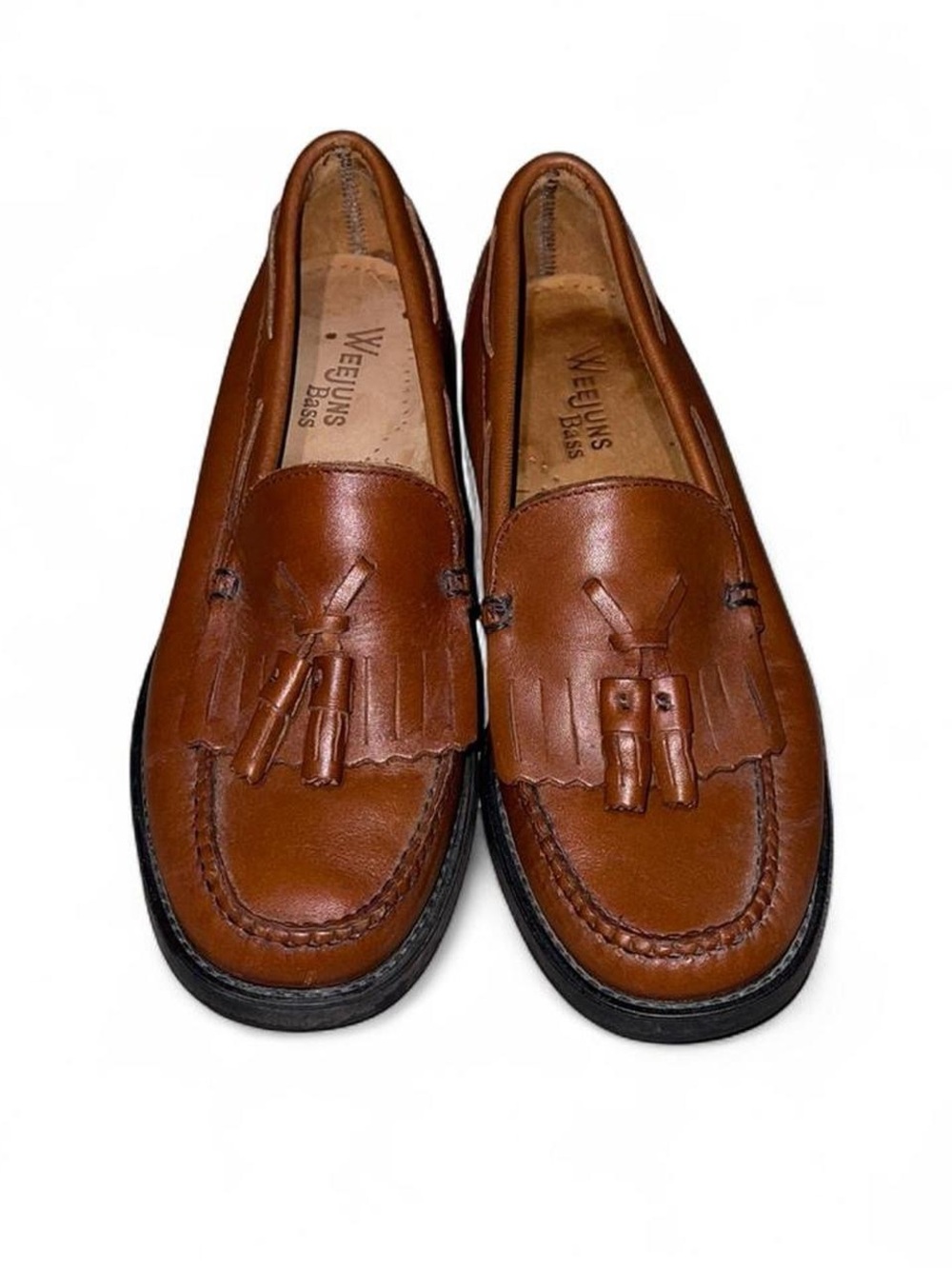Bass Weejuns MARIETTA II Brown Leather Loafers Tassel Kiltie Classic Size 6M